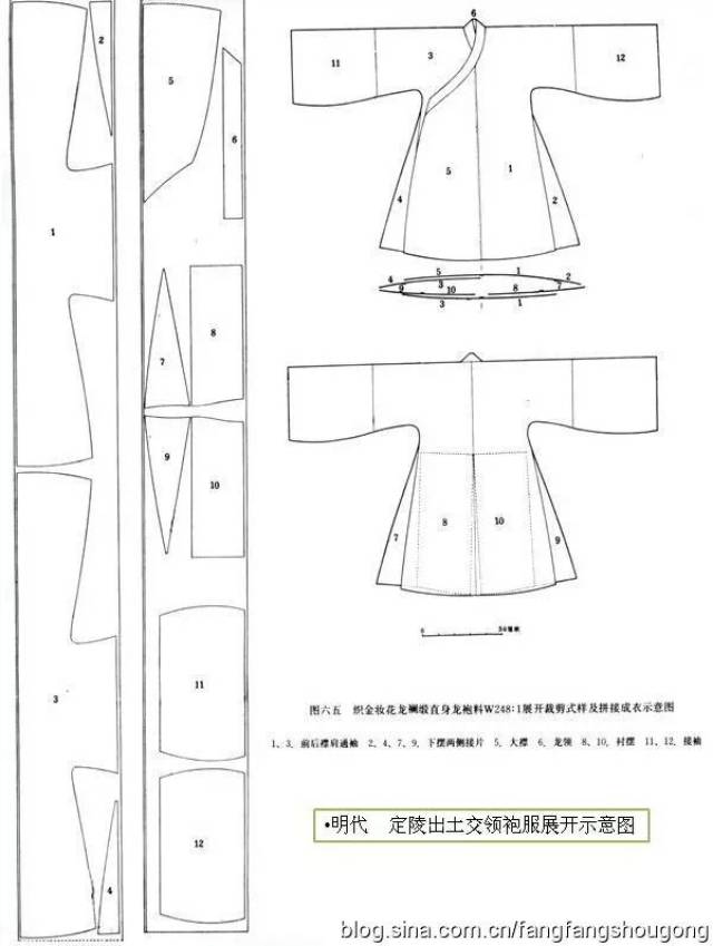 道袍制版结构制图图片