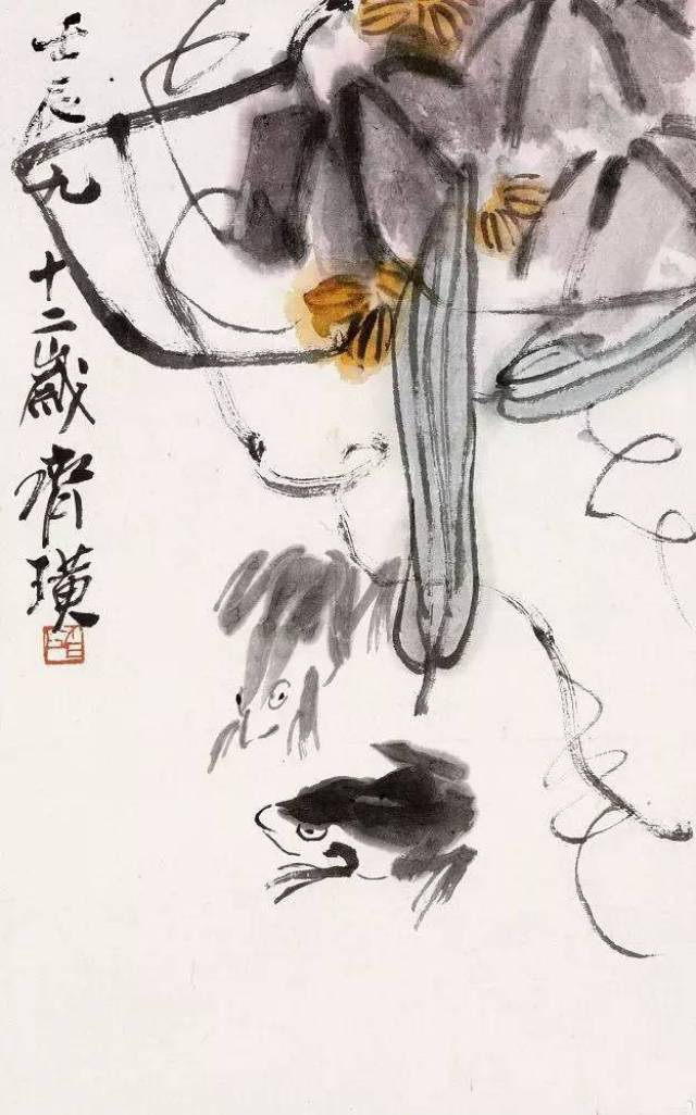 齊白石 果蔬手卷 齐白石笔下的蔬果，垂涎欲滴！