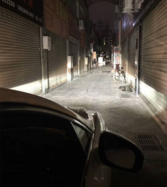 车灯改装后远光照路效果