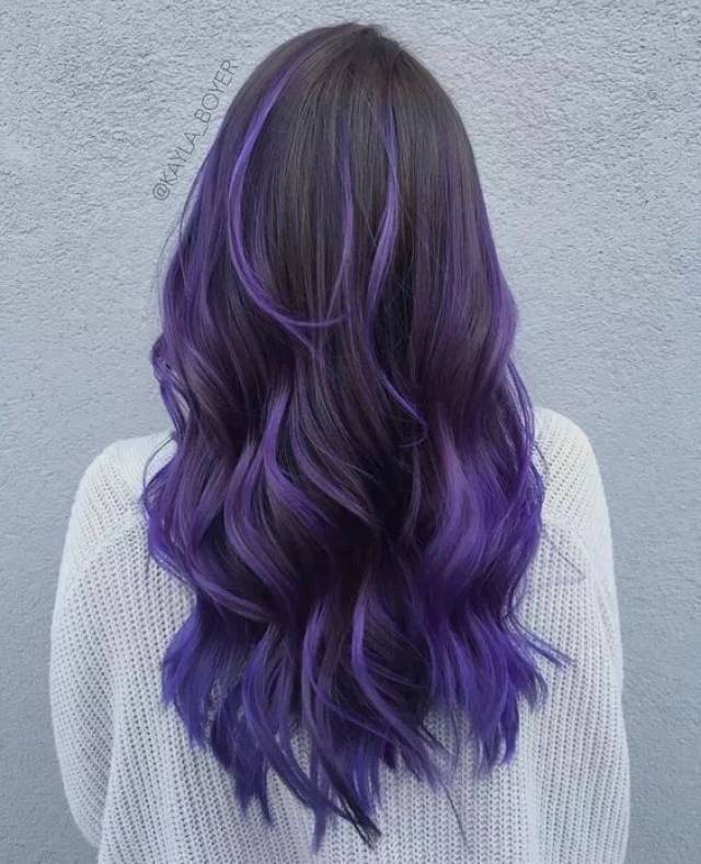 星空紫头发 雾霾图片