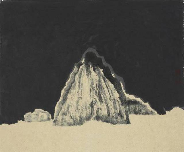 钟小明 枯山水no.17 39x47cm 纸本设色 2016