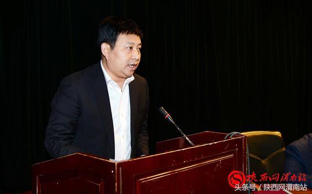 韩城市委常委,组织部长高成文作交流发言.记者 许艾学 摄