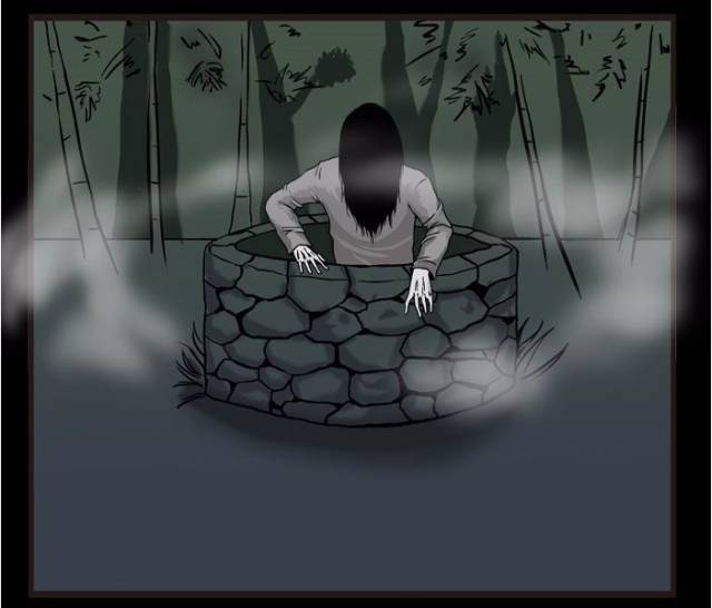 搞笑漫画:贞子的长发飘起,露出了脸