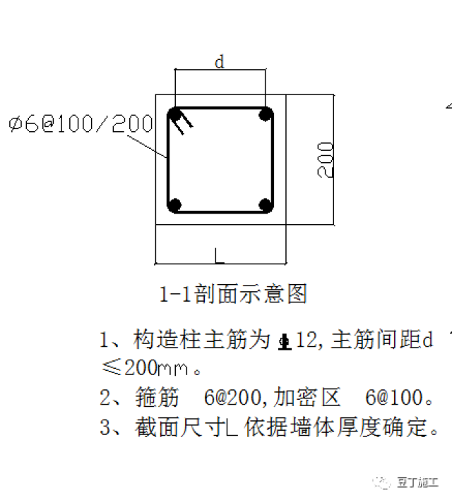 墙体转角处和纵横墙交接处应设构造柱,门窗洞口两侧应设抱框柱.