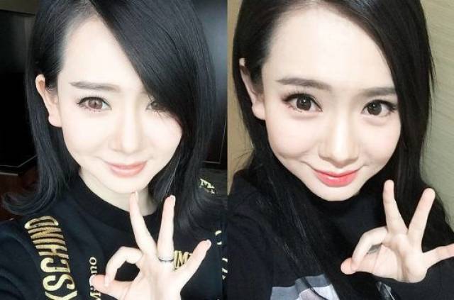 戚薇这张对比图就很明显了, 左边的浅棕色没有右边的深棕色自然.