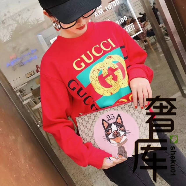 敲可爱的gucci古琦小狗系列手包化妆包506280