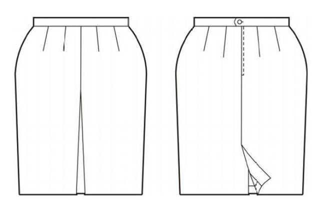 三款典型半身裙的制版图推荐