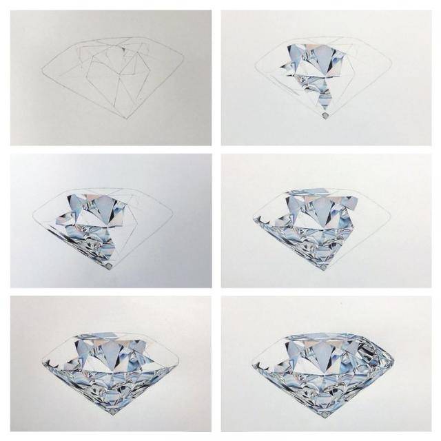 日本大触用铅笔手绘了一个钻石,网友:这是照片吧?