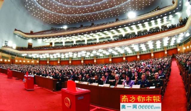 3月11日,十三届全国人大一次会议在北京人民大会堂举行第三次全体会议