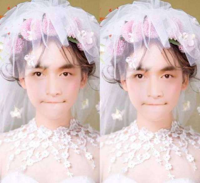 假设男明星p成了新娘, 鹿晗完胜刘亦菲, 看到刘昊然忍不住笑了