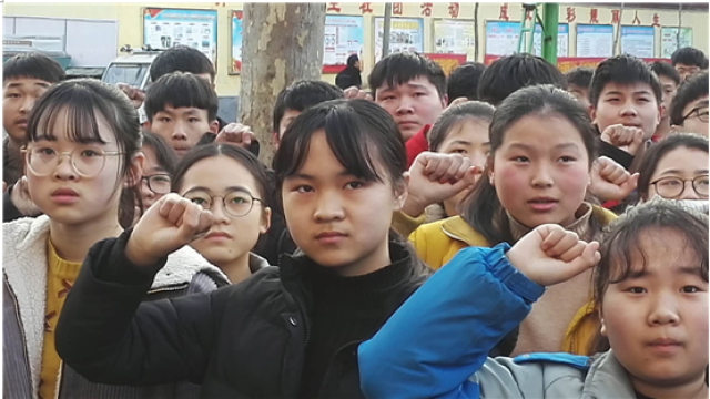 界首四中举行2018届中考百日冲刺誓师大会