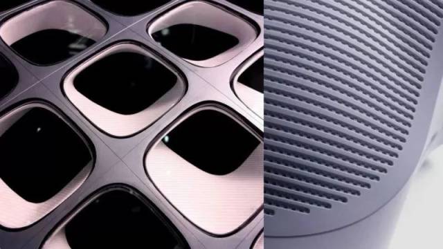 孔自身在排列使会形成各种平面构成的机理和图案,形成或严谨或跳跃或