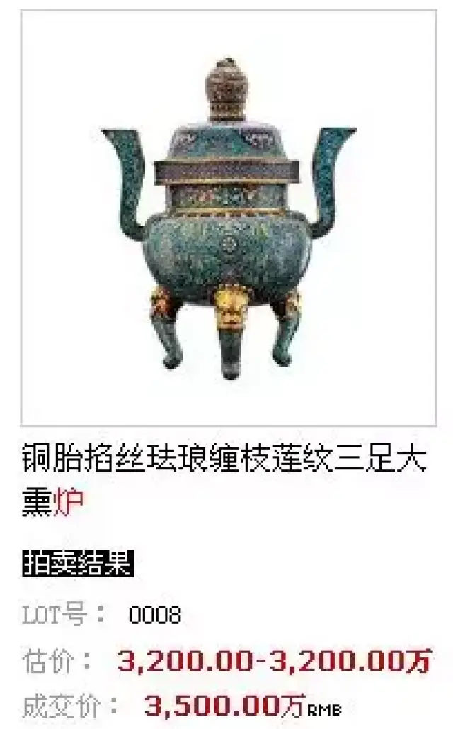 其实清代铜香炉价格不输宣德炉！