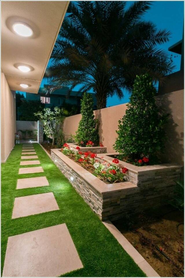 家庭庭院使用人造草皮,装饰美化效果杠杠的