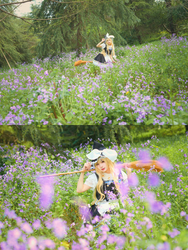 东方project——雾雨魔理沙 可爱白丝cos