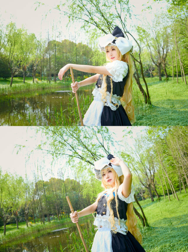 东方project——雾雨魔理沙 可爱白丝cos