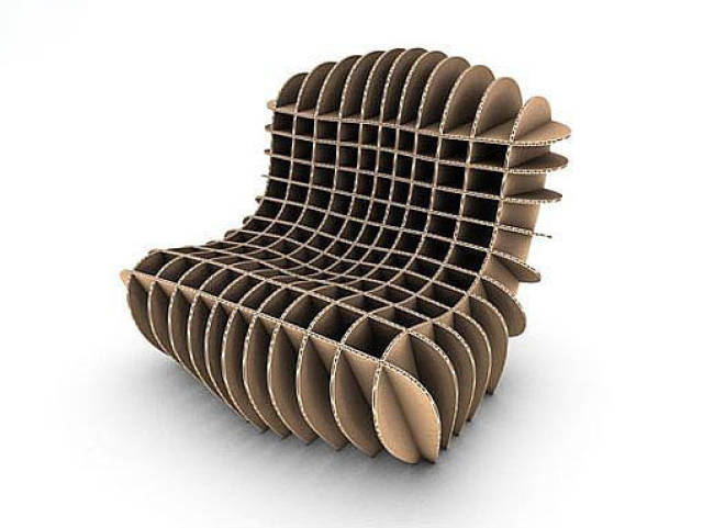 呼吁拯救环境,荷兰设计师david graas设计了一种生态家具称为纸板沙发