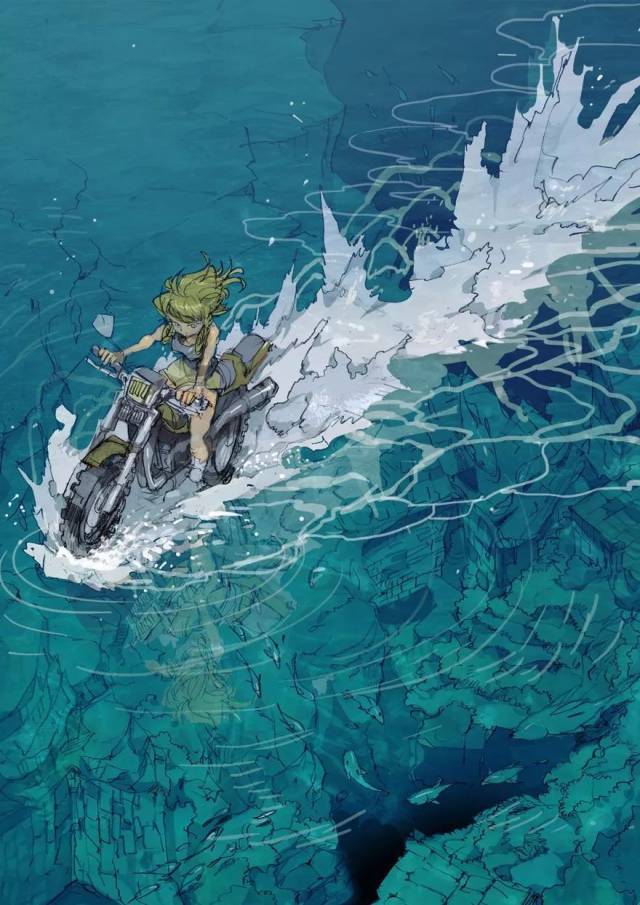 动漫人物壁纸 · 海洋与小姐姐