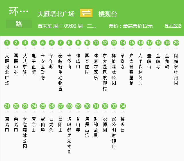 西安公交车701线路图图片