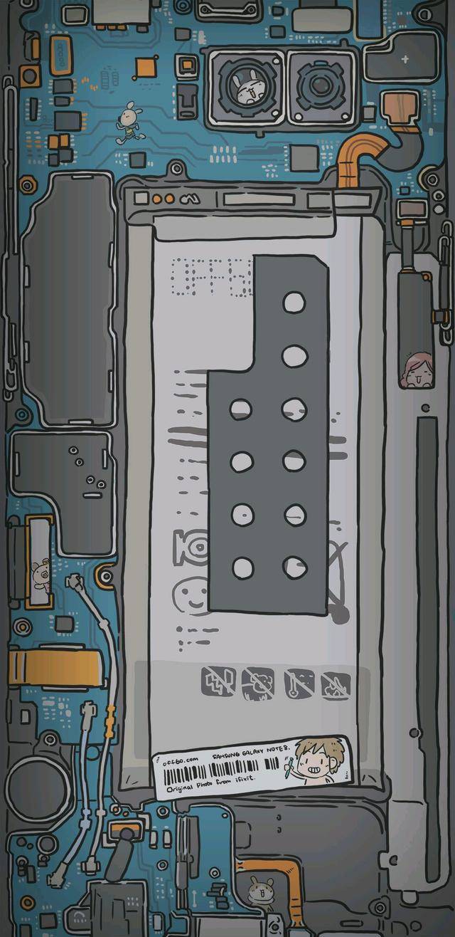 精选苹果华为三星手机炫酷电路板壁纸 亮屏一瞬间手机透明了!