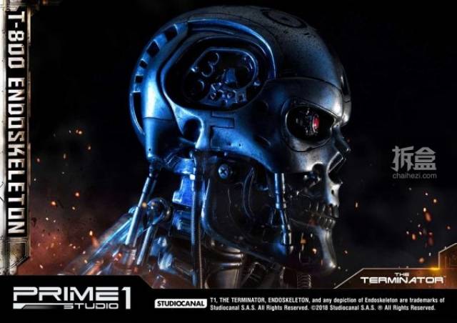 prime 1 studio《終結者》terminator t-800骨架 1:2雕像