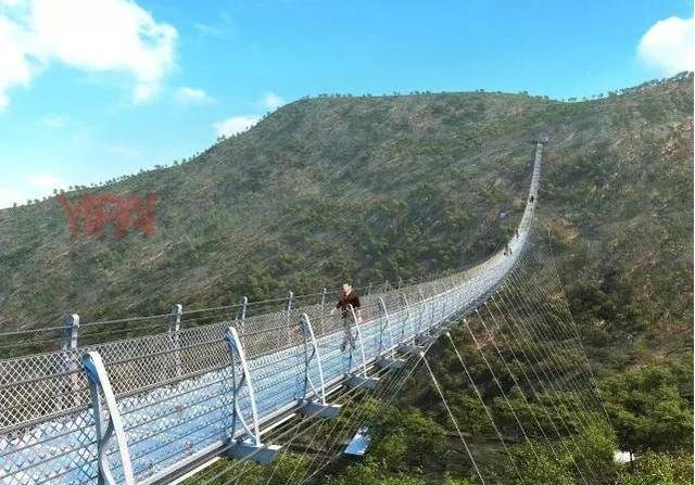 平山红崖谷玻璃吊桥,目前世界上最长,跨径最大的悬空式玻璃吊桥