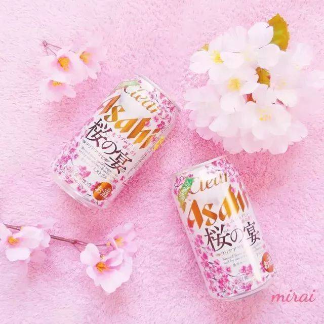 asahi樱花限定啤酒