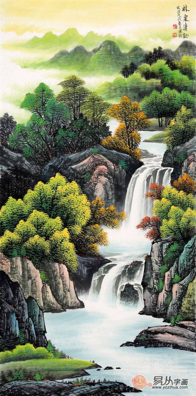 满园春色关不住 画家刘燕家山水画作品《林泉清韵》作品出自:易从网