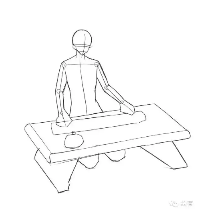 古风书桌简笔画图片