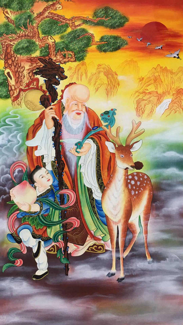 当代著名画家清远 一张画卷在眼前 画中人物舞翩然