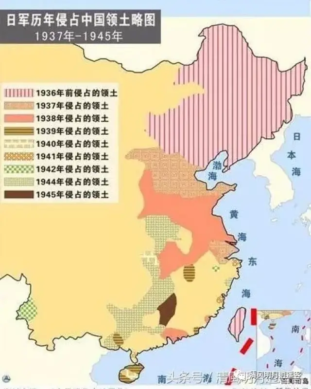 日本侵华占领了多少中国国土？仅有8省1直辖市未沦陷_手机搜狐网