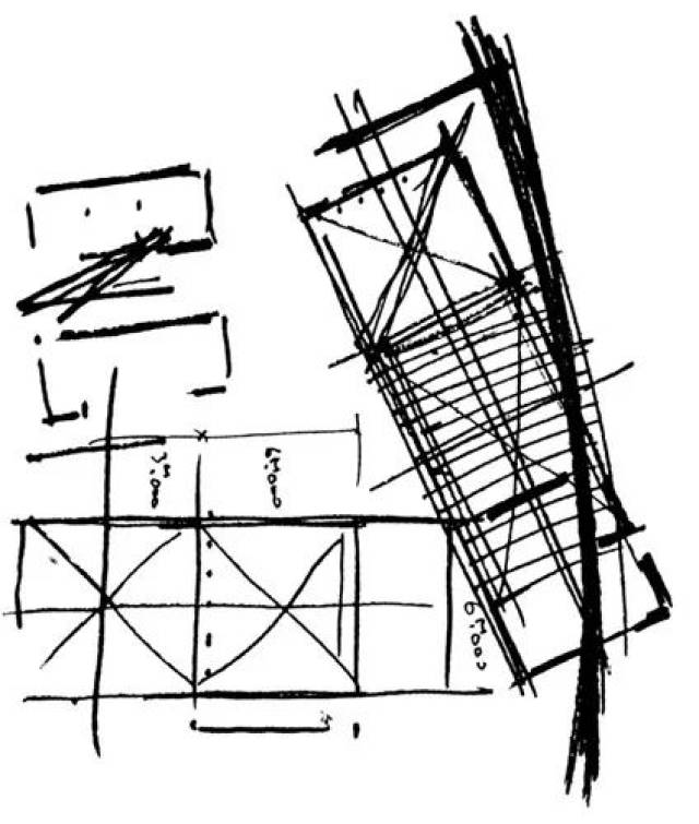长屋 设计草图长这样 毕竟是草图 没法做到和梁思成与彭一刚的手绘稿