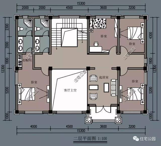 新農村3層精緻別墅,15x12米佔地設計,佈局精簡大氣,適合生活!