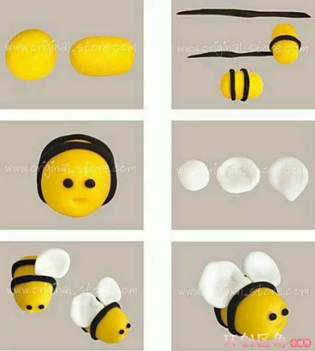 粘土蜜蜂步骤图片