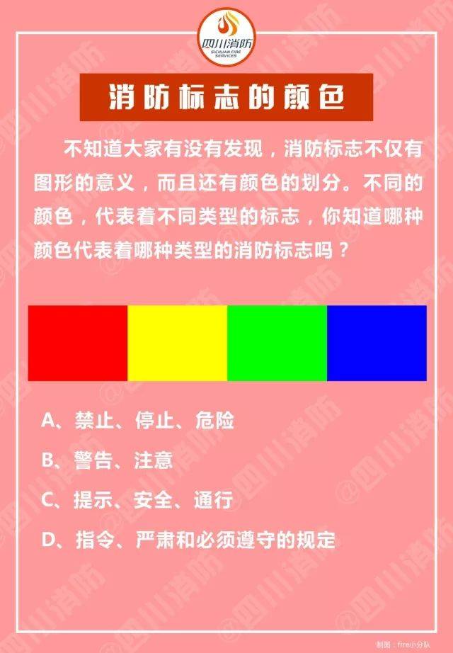 互动| 从颜色牢记消防安全标志的深层含义!