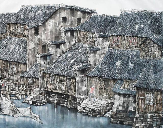 他的中国画有着西方的秩序排列和构成