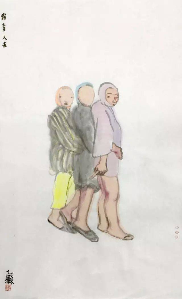 浙江画院袁进华人物画作品欣赏!