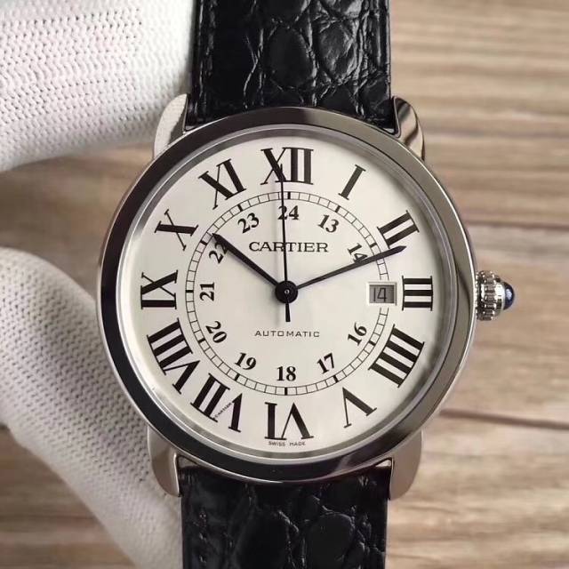 卡地亚cartier ronde solo de cartier系列w6701010 机械男表