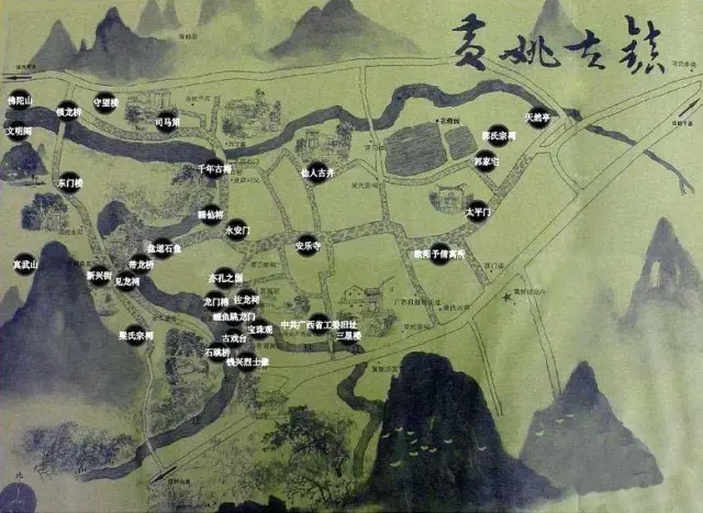 黄姚古镇游览线路图图片