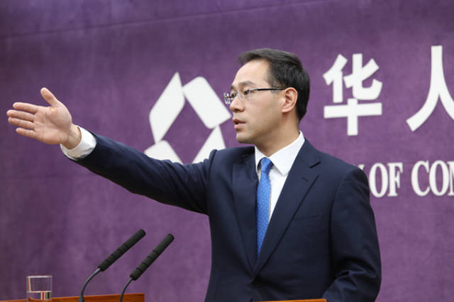 商务部新闻发言人高峰 图片来源:商务部官网