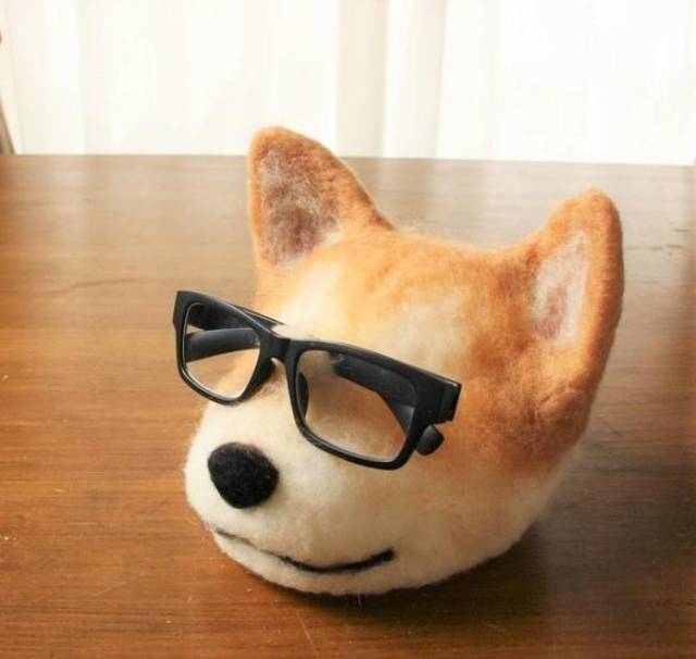柴犬戴眼镜头像图片