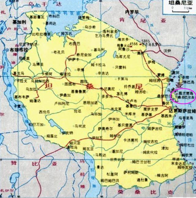 坦噶尼喀地图图片