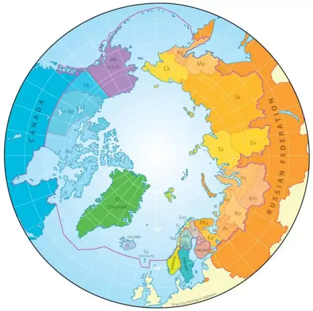 圈的范围很大,包括了格陵兰岛,北欧,俄罗斯北部,加拿大北部以及北冰洋