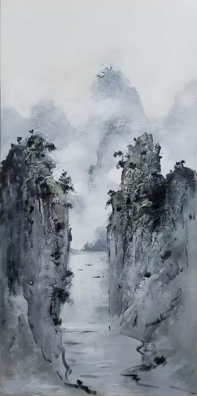《山水系列》60x120cm 布面油画