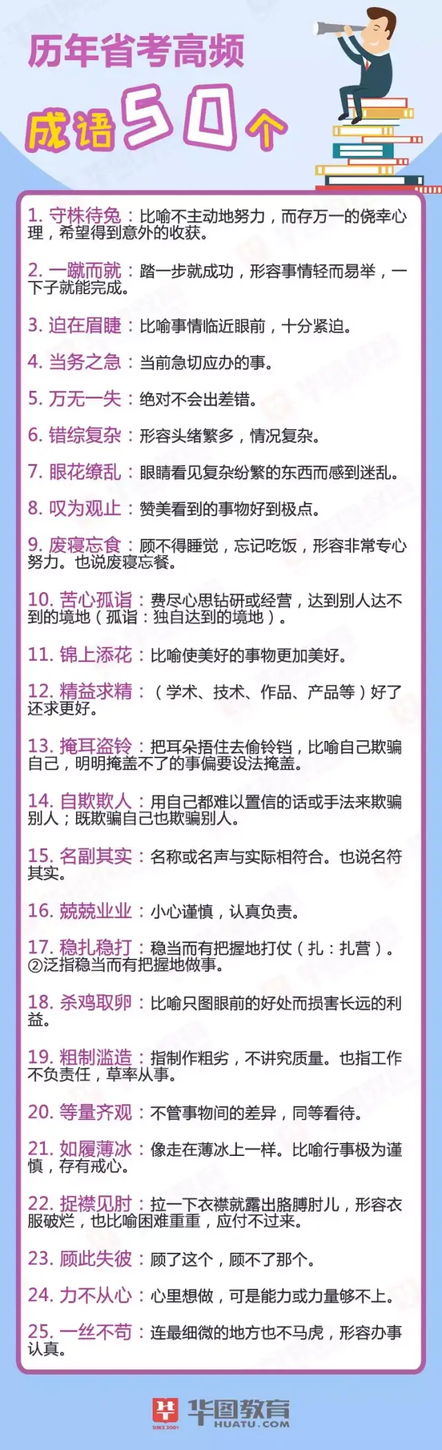 公考干货】50个省考高频成语，不看丢分！_搜狐网