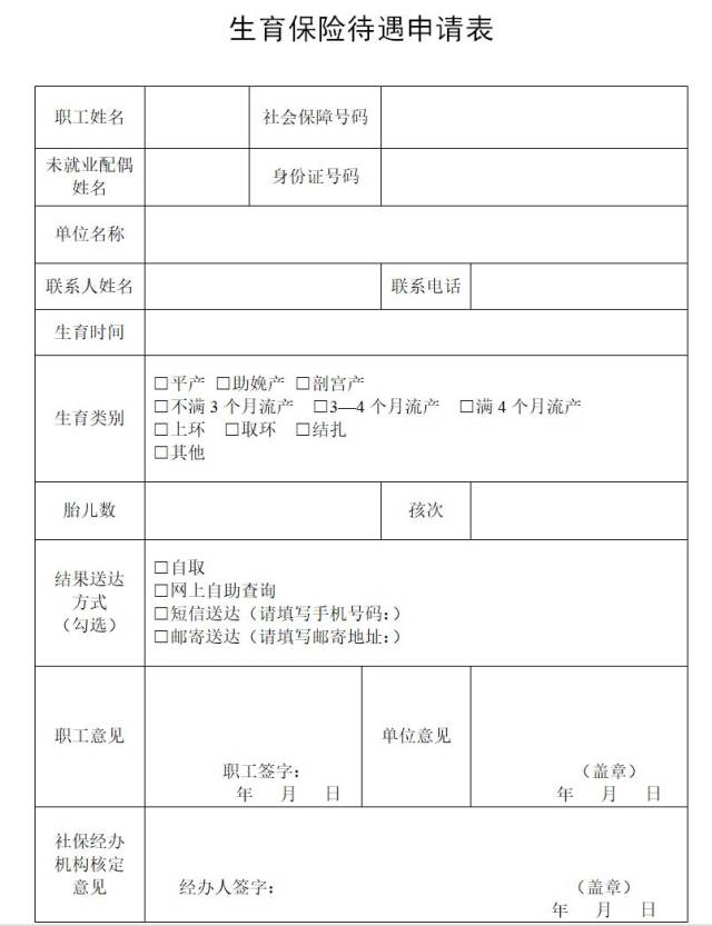 出生证明申请表图片