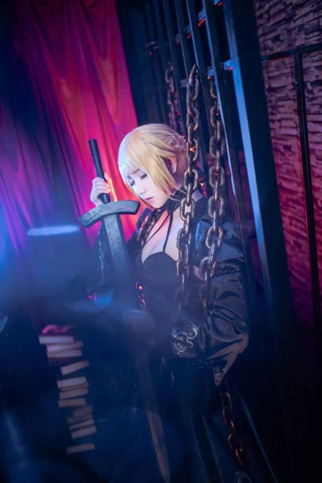 fate/grand order 黑saber cosplay