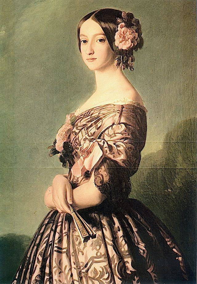 油画/扇子在19世纪风靡整个欧洲,成为一种时尚潮流,贵妇的标志