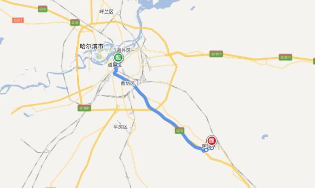 601公交线路图(来自百度地图)