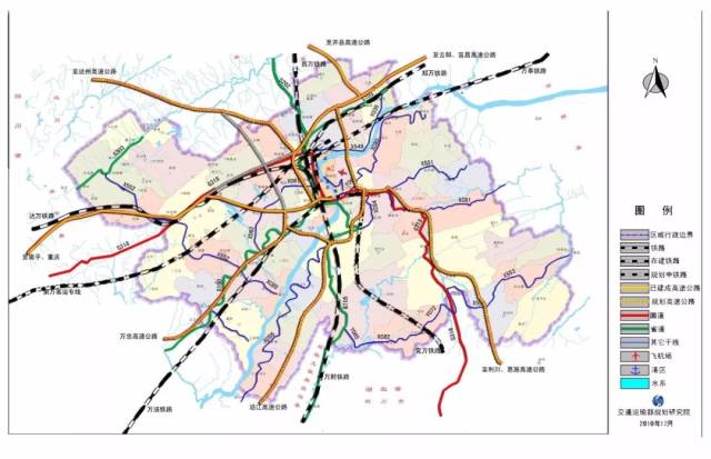 万州交通规划示意图